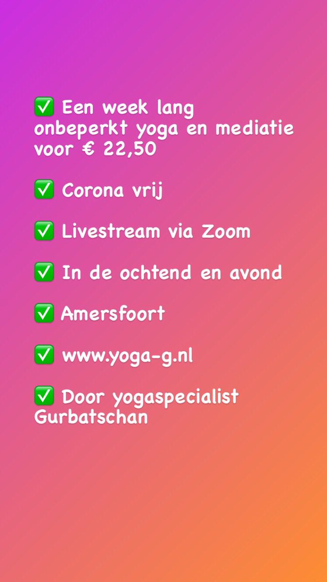 YogastudioG's tweet photo. Livestream yoga en meditatie meesterlijk gegeven in Amersfoort. 5x livestream yoga per week. Voertaal Nederlands. https://t.co/YDGXdVJcVF https://t.co/1iTRAcpwOx