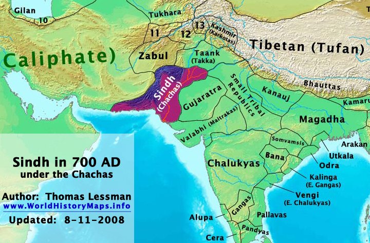 7. SINDH was Referred to as HIND in Persian. 633 AD – 656 AD Arabs invaded Persia and also adopted name HIND and in 8th Century Sindh Was Captured from Raja Dahir by Bin Qasim . Before 12th century Invaders Sindh Islamic Rule was Limited to Sindh and parts of Multan