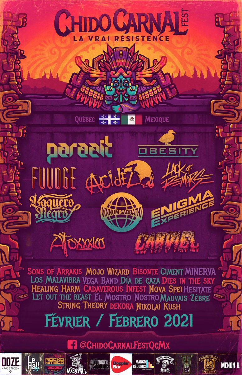 El Llamado de la Bestia (@llamadobestia) on Twitter photo No te pierdas el #ChidoCarnalFest este Febrero con la participación de geniales bandas como <a href="/Parazitmx/">Parazit</a>
<a href="/OBESITYband/">Obesity Band</a> <a href="/Acidezpunx/">Acidez</a> <a href="/LackOfRemorse/">Lack of Remorse</a>
#VaqueroNegro #Atoxxxico #DiadeCaza #Hesitate #StringTheory y mas bandas. No te pierdas el #ChidoCarnalFest este Febrero con la participación de geniales bandas como <a href="/Parazitmx/">Parazit</a>
<a href="/OBESITYband/">Obesity Band</a> <a href="/Acidezpunx/">Acidez</a> <a href="/LackOfRemorse/">Lack of Remorse</a>
#VaqueroNegro #Atoxxxico #DiadeCaza #Hesitate #StringTheory y mas bandas.