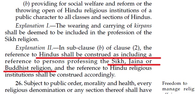 14. HINDU is just a Name Given to us by OTHERSWe all Hindus, Sikhs, Jains, Buddhists are Sanatanis following Sanatan Dharma. EVEN INDIAN CONSTITUTION SAYS HINDUS ARE ONE (Art 25.2.B)- SANATANIS