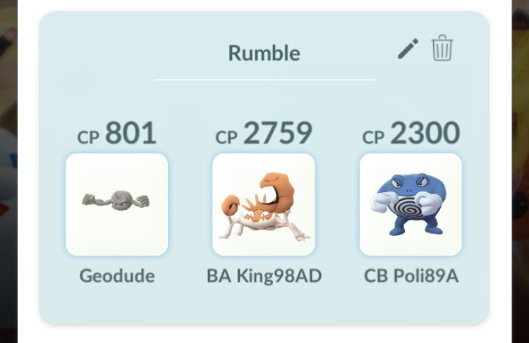 josh_ticer's tweet photo. my Team: Geodude, Kingler, and Poliwrath  #PokemonGoTourContest https://t.co/b1pQqjUywR