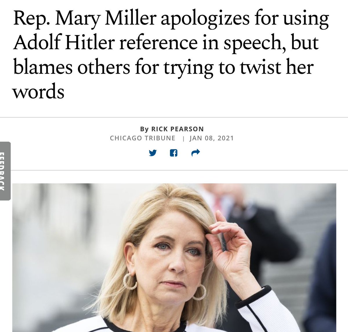 9/n Of course, the Representative issued a non-apology stating she was a staunch supporter of Israel. My response (Paraphrasing Samuel Johnson): Vocal support of Israel has become the last refuge of the anti-Semite“  #IsThisMaryMiller