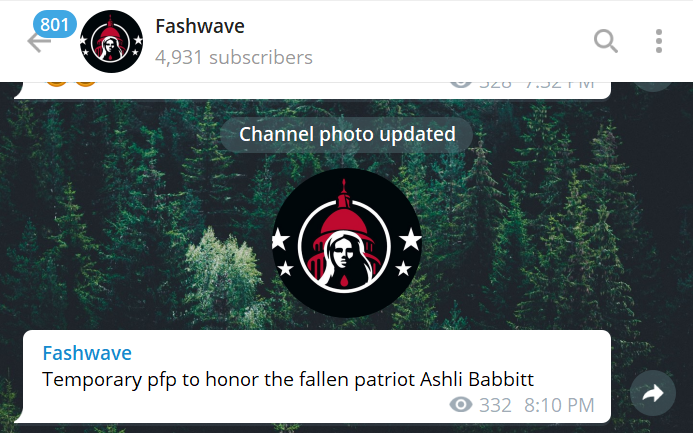 I'm also seeing a new symbol spread across various far right groups, depicting Babbitt as a "martyr." Here's my thread covering the Far Right's initial online reaction to the Jan 6th failed siege. CW: Blood/Nazis- https://twitter.com/hungrybowtie/status/1346972281336000514?s=20