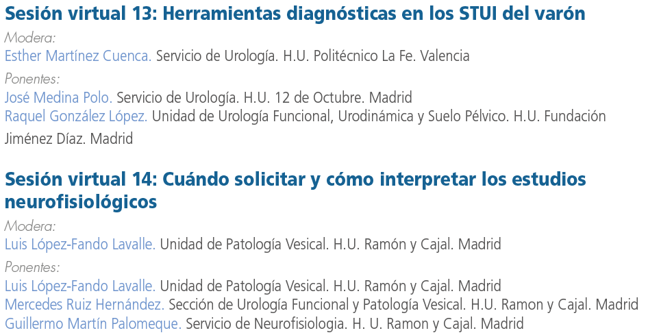 sinug_org's tweet photo. 1⃣3⃣ Herramientas diagnósticas en los síntomas del tracto urinario inferior del varón.
1⃣4⃣ Estudios neurofisiológicos en Uroginecología: cuándo, cómo y qué significan.
#CursoSINUG2021 #SINUGVirtual
#SaveTheDate @docmeetings @docmeetingsOGyn @healthhashtags https://t.co/fkVdYSPqnq