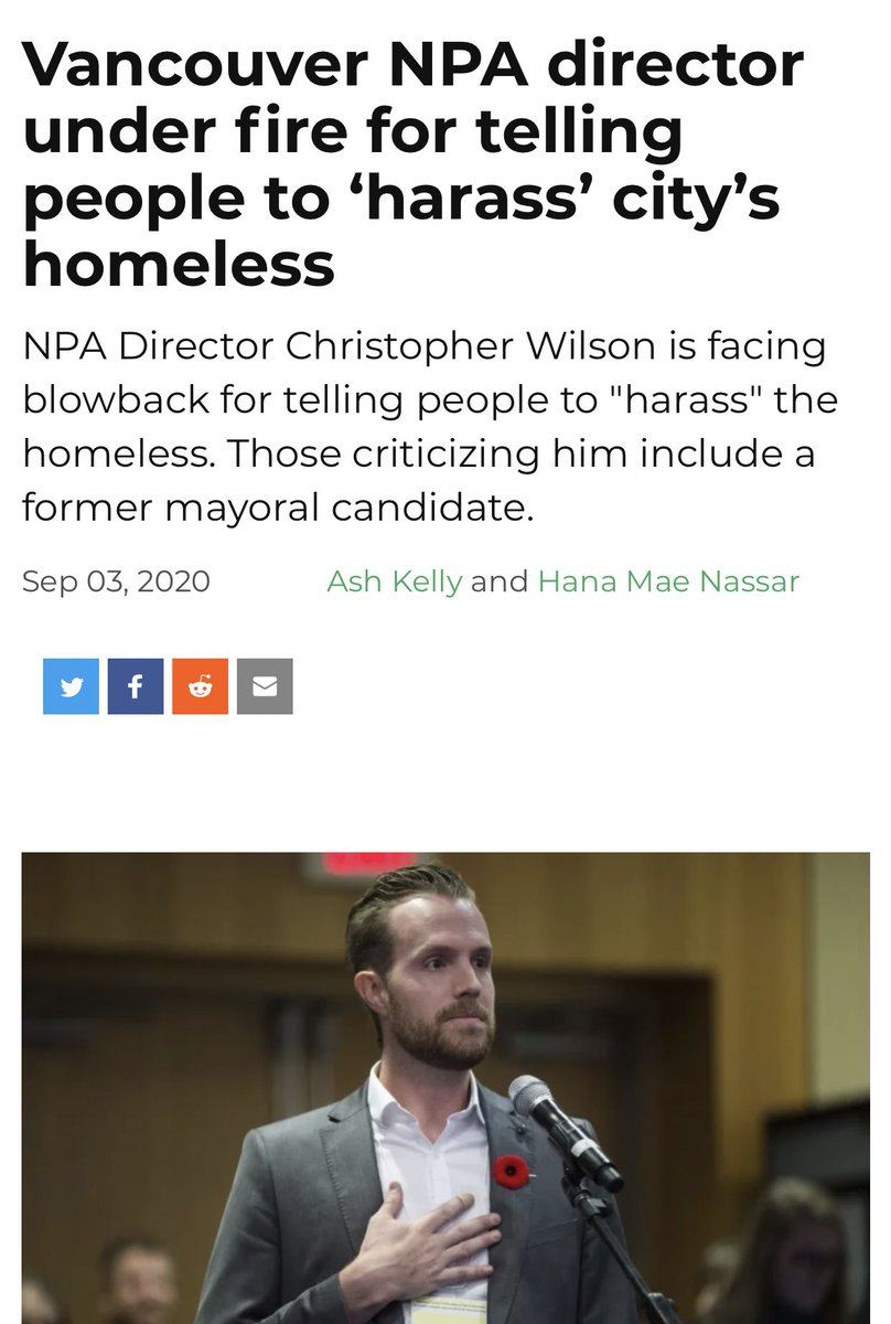 You’re probably thinking, “maybe he was a part of Rebel, but he has grown and learned his lesson. Or perhaps he was part of it when it was less extreme.”In September 2020, Christopher Wilson advocated for Vancouver citizens to harass our local homeless population. (3/5)