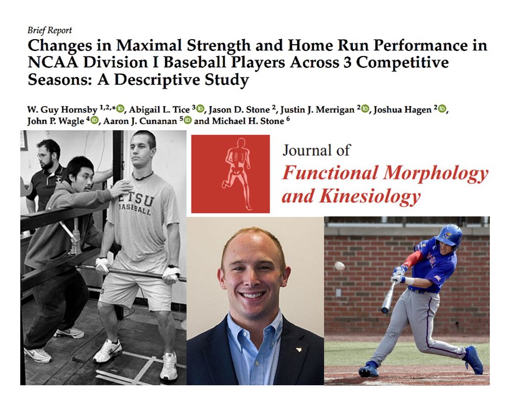 So increased #strength is accompanied by enhanced #sportperformance. Looks relevant for #baseball #powerhitters. Nice work from Dr. #GuyHornsby et al. #RockChalk #Jayhawk #KU #JAPL #WVU #ETSU
doi.org/10.3390/jfmk60…