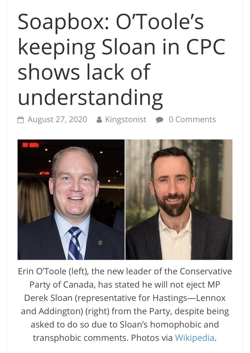 The culture war (guns, immigration, religion etc) that O’Toole & Ibbitson & Prof Peterson & Rebel Media are trying to spark is as much designed to bully Cdns as it is to intimidate the more reasonable voices within their own ranks. It’s why O’Toole is on Parler & protects Sloan/6