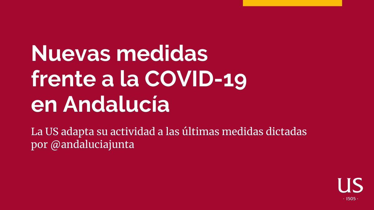 🔴 La US vuelve a la semipresencialidad en los próximos días. 

Más información 👇🏻 
us.es/comunicaciones…

#INFOCOVID19US