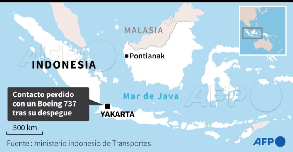 AvsecSafety's tweet image. Lamentable accidente del vuelo #SJ182 en Indonesia del Boeing 737-500, donde desafortunadamente perdieron la vida 62 personas a bordo, parece existe similitud con el ocurrido hace años con 737-MAX, algo que tendrá que investigar las autoridades #Boeing737 #Indonesia