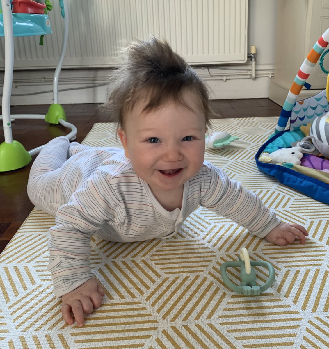 sophdoble's tweet photo. Checking in with the world of Twitter! Not on here much while I’m off work. Lucas is  5 months old eeek! Let’s hope he sleeps better by the time I’m back at work 😂 https://t.co/AWtqwrwYeK