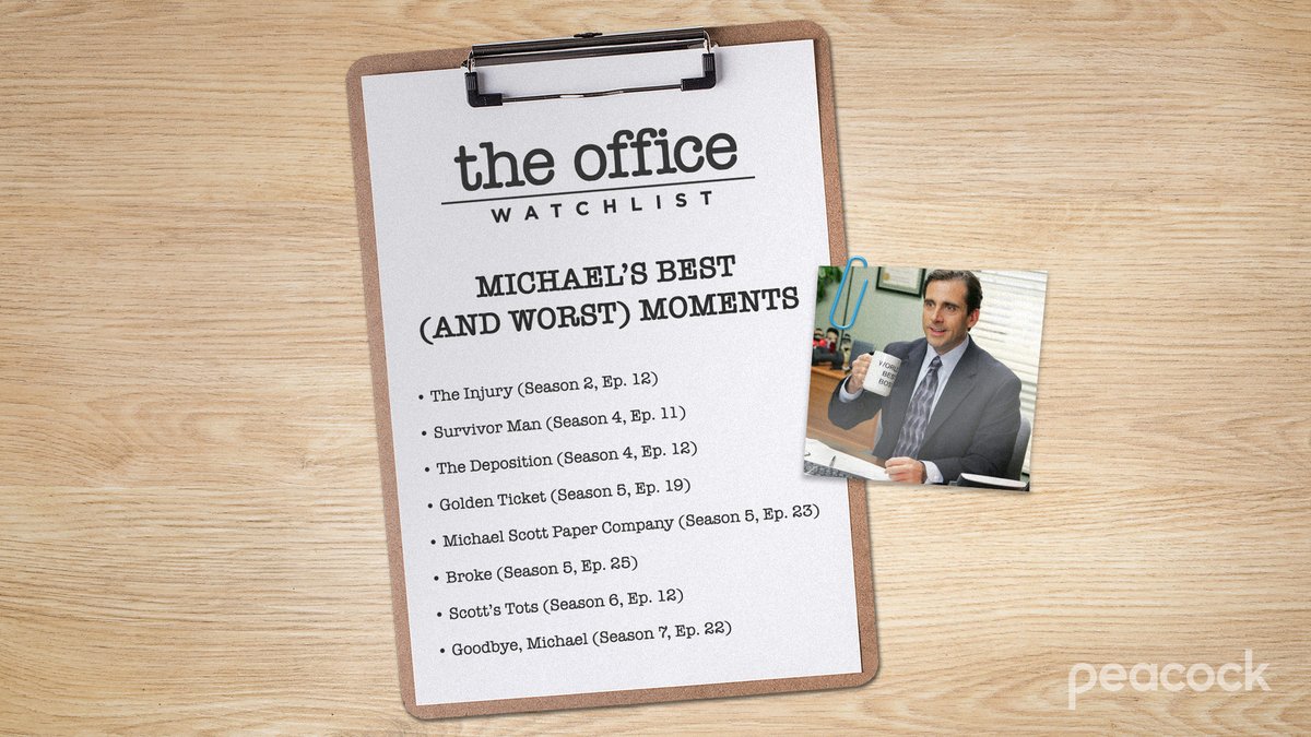 peacock's tweet photo. Tired: watching episodes in order
Wired: watching episodes as a ~ theme ~ 

Change up your watching routine with these #TheOffice watchlists: https://t.co/APZZfMXMvY