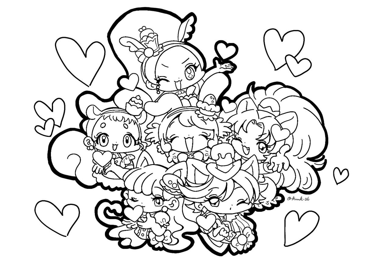 #プリキュア週ドロ 
#プリキュア 
#precure
「好きなキャラ/線画提供」
プリアラちゃんです 
ハートがぽわぽわしてるような感じです
ぜひ!塗って!みて!ください!
そして私に報告してください!泣いて大喜びします
スマイルも描き途中なので、遅刻になっちゃいますが後ほど参加させて下さい??‍♀️ 