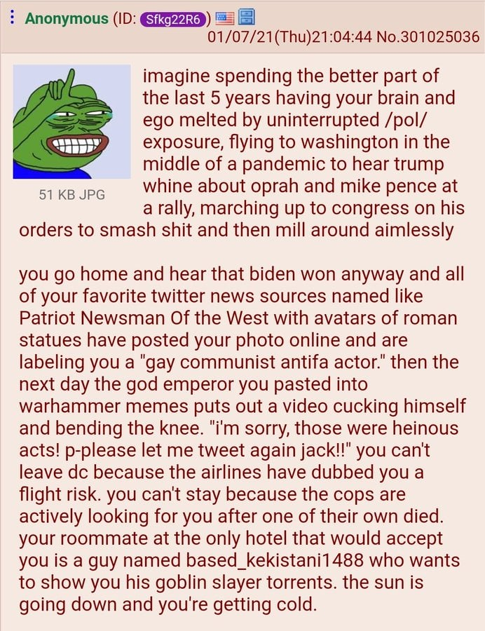 oneunderscore__'s tweet image. An ounce of self-awareness appears on 4chan.