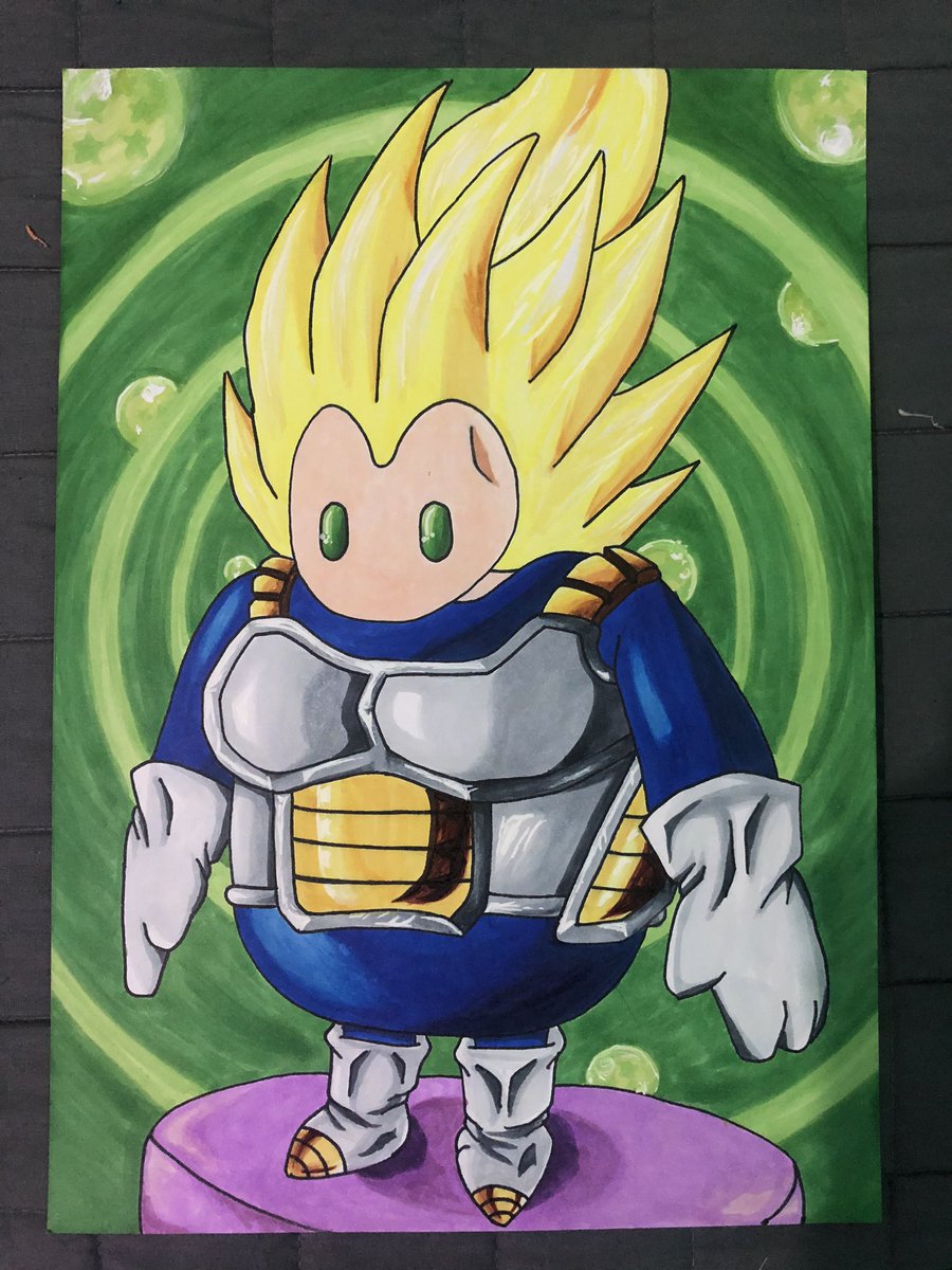 arkaith's tweet image. All hail the Prince of all Beans.  #Vegeta #FallGuys #Fanart #FallGuysArt #Drawing #Art #Copic #Markers #DragonBallZ #DBZ #Saiyan #DragonBallArt #FallGuysGame #mediatonic
