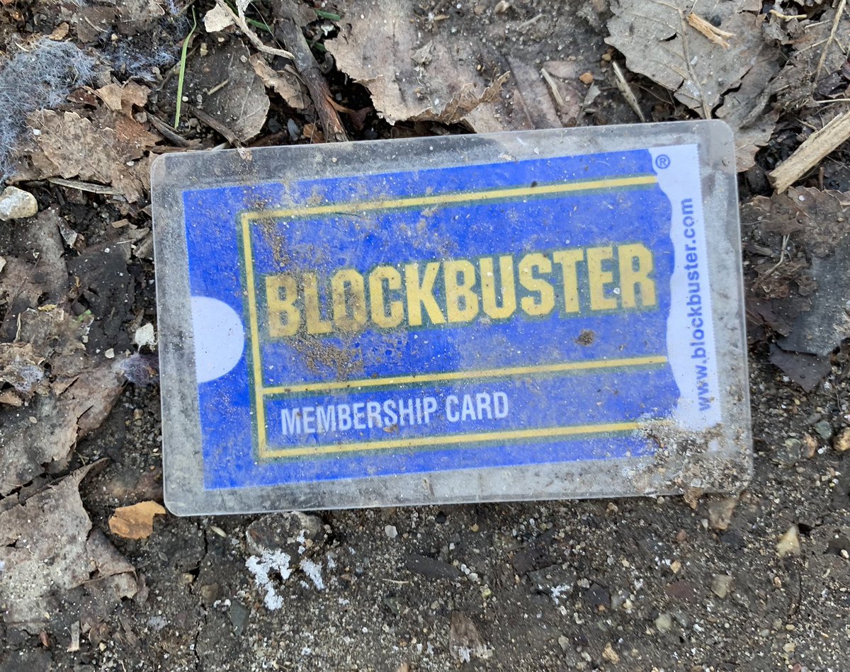 MargaretOkada's tweet photo. Found this relic on the ground during my walk today #ripblockbuster https://t.co/JyF4vLmAEk