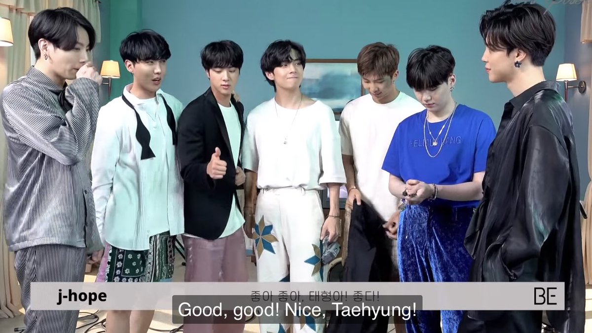 look at how that proud smile Taehyung had when Hobi praised him just look at HIM!?!