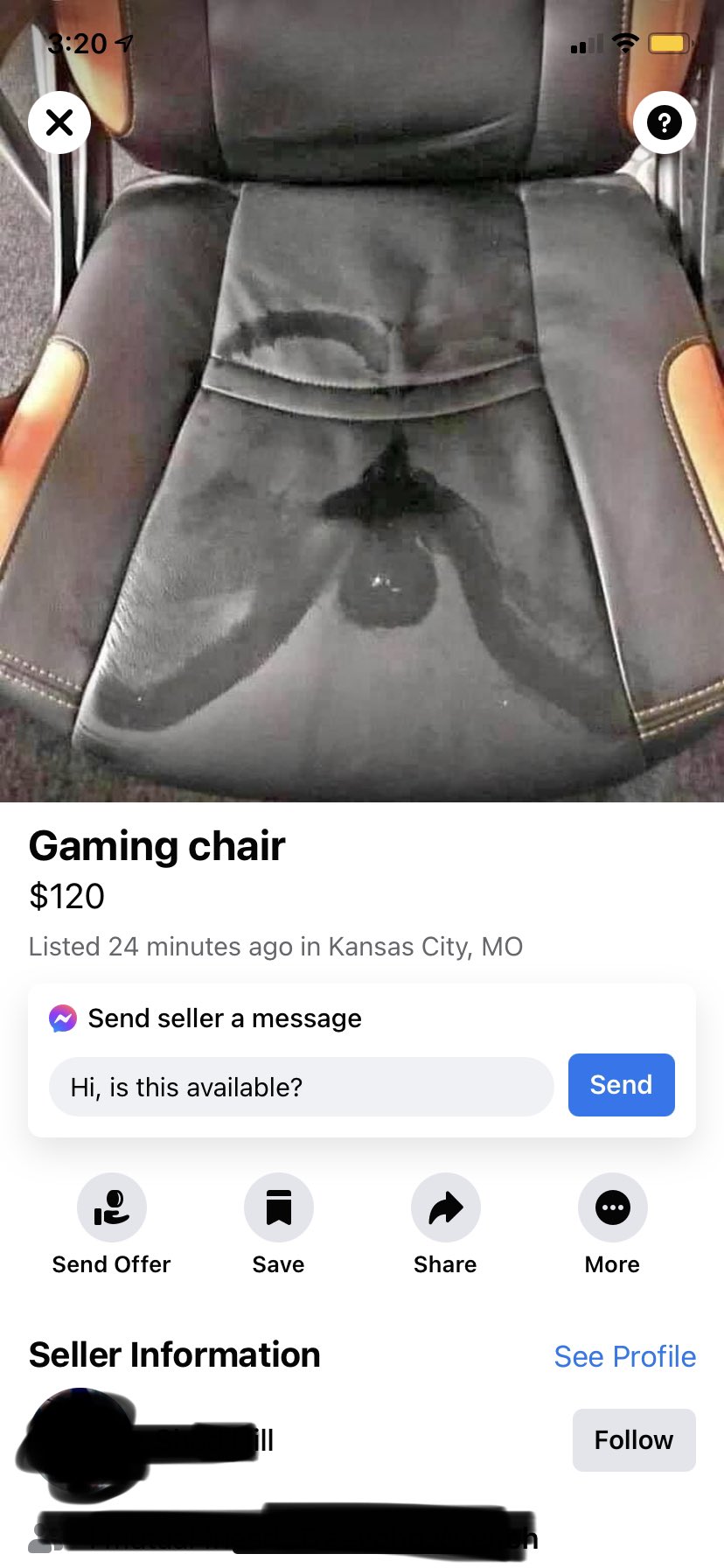 Gaming chair slightly used sale