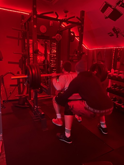 hunterlong625's tweet photo. Great work today with my HH brothers @AaronLyner43 and Kaci Tobin!  Squat deep and Win The Day! @HHFball https://t.co/W02pinWL0w