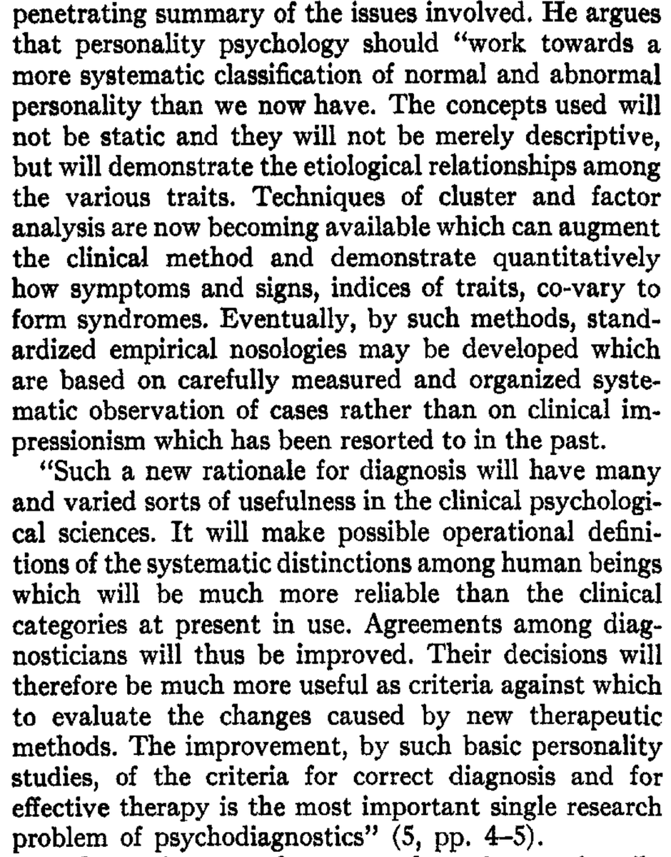 Pop quiz time for those interested in psychiatric nosology, what is the date of the attached passage?Bonus points, who authored this text?Answer in replies...let's see if anyone knows this.  @HiTOP_system