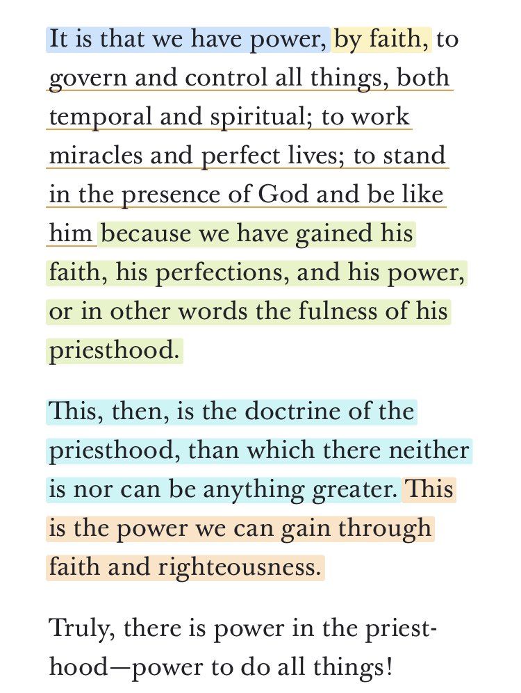 It is that he has given us an endowment of heavenly power here on earth...It is that we can enter an order of the priesthood named the new and everlasting covenant of marriage