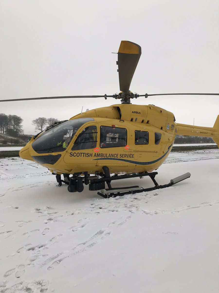 Delighted to welcome <a href="/scotambhelimed5/">Helimed5</a> to Cumbernauld today. Fantastic crew doing important work... and a pleasure to handle.