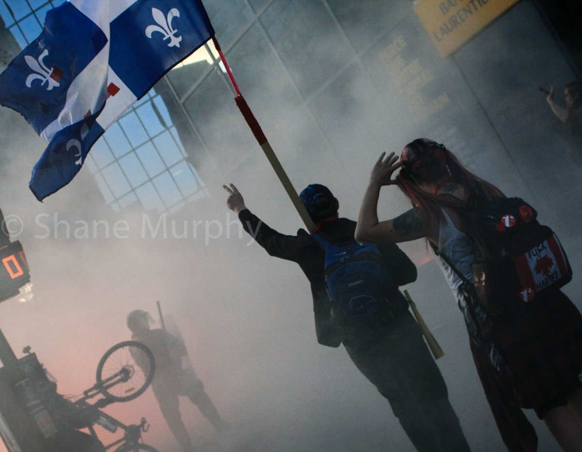 Regroup-After property destruction has been sufficient for bloc members, they regroup within the heart of the peaceful crowd and remove their bloc attire - returning into civvies, so-to-speak. This makes them no longer identifiable to law enforcement as being the agitators.5/?