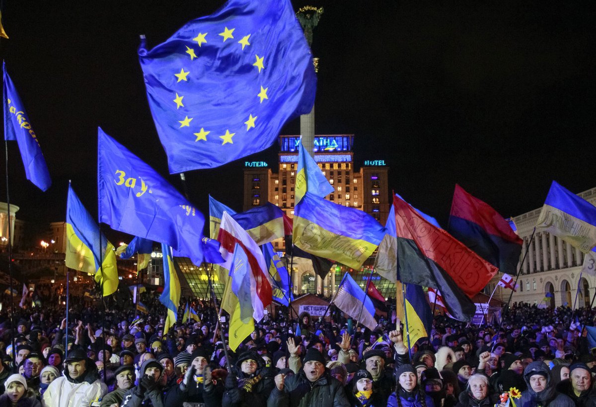 EuroMaidan started in 2014 when Ukrainian President Viktor Yanukovych announced his administration will continue to work with Russia and not continue with the trade agreement they had been working on with the European Union. The pro-Western anti-East forces erupted.