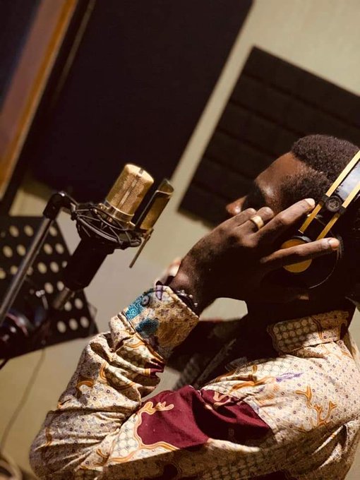 Bobi Wine in studio recording 'Tulonde'