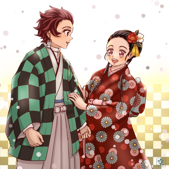 空︎さんがTwitterに投稿した竈門炭治郎(鬼滅の刃)のイラスト。