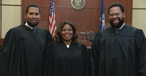 AttorneyCrump's tweet photo. The Johnson family of Baton Rouge, LA, are making history in the courtroom! Judge Eboni Johnson-Rose follows in her father Judge Ronald Johnson and uncle Judge Donald Johnson as the third family member to serve as a district court judge in Baton Rouge’s 19th JDC. Congrats! https://t.co/aiAJymdoDE