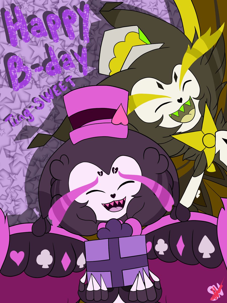 MadaSN99's tweet photo. It's January 10, 00:00 (UTC +02:00) and it's @TingSWEET10 's birthday! My BFF! Happy Birthday! And I wanted to surprise her with cats!
#BFF #HappyBirthday
#HazbinHotelfanart #HazbinHotelHusk #2PHusk #5PHusk https://t.co/aFGuUZvyuG