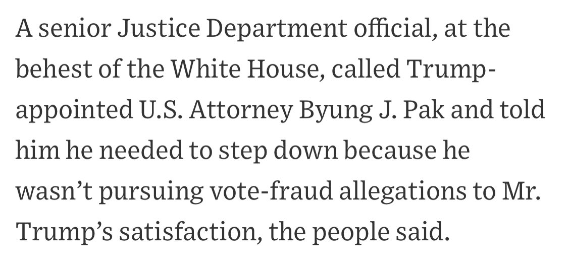 Much more reporting is needed here, though, along with congressional oversight investigations. Who at DOJ? Who at the White House?