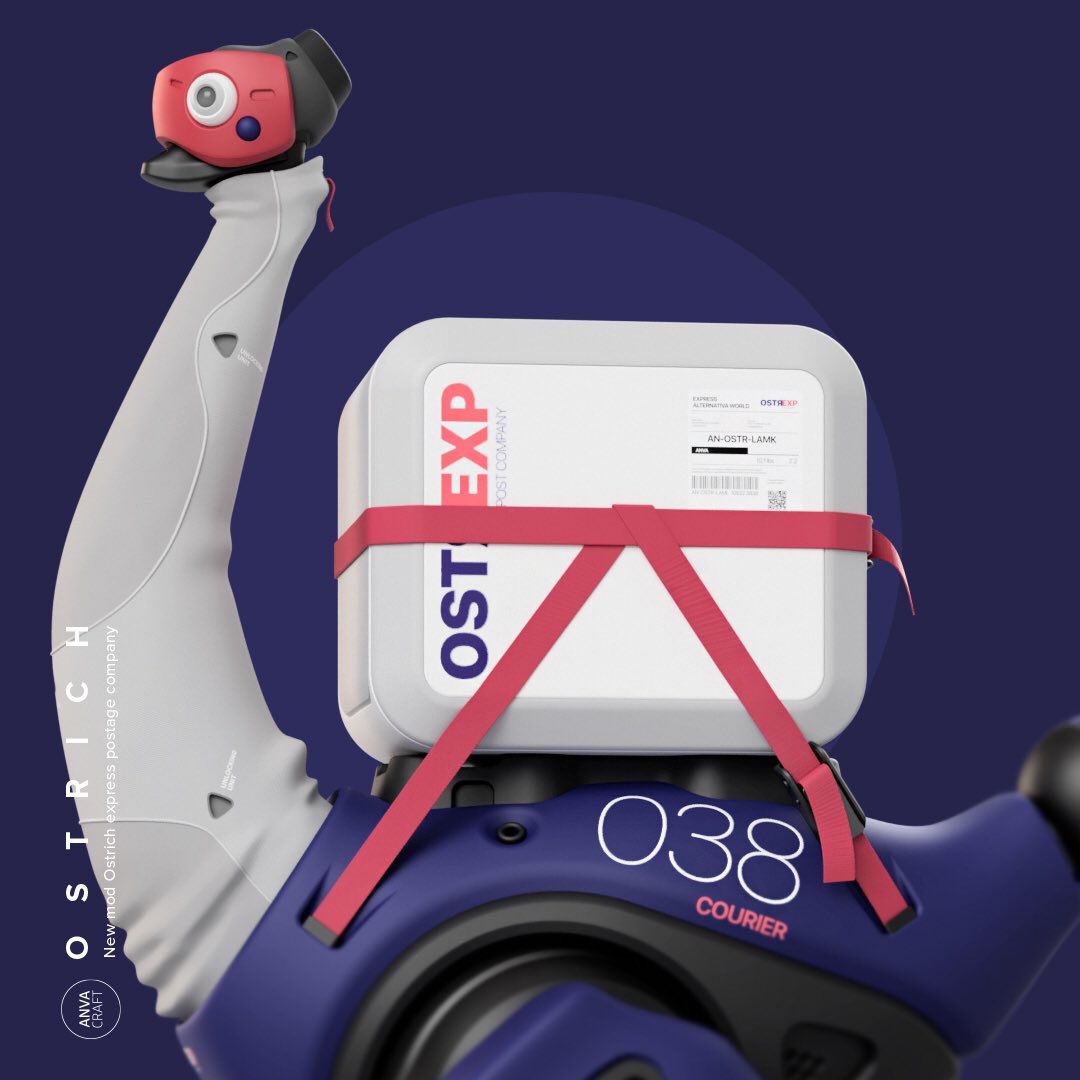 ANVACRAFT's tweet photo. New mod with utilitary trunk for Ostrich Express
#anvacraft #ostrich #mecha #robot #conceptdesign #concept #design #fusion360 #3d #3dmodeling #3dconstructing #hardsurface #robotdesign #render #conceptdesigner #3ddesigner #hardsurfacemodeling #3ddesign #toy #toydesign #toydesigner https://t.co/NqtSuBZwfm
