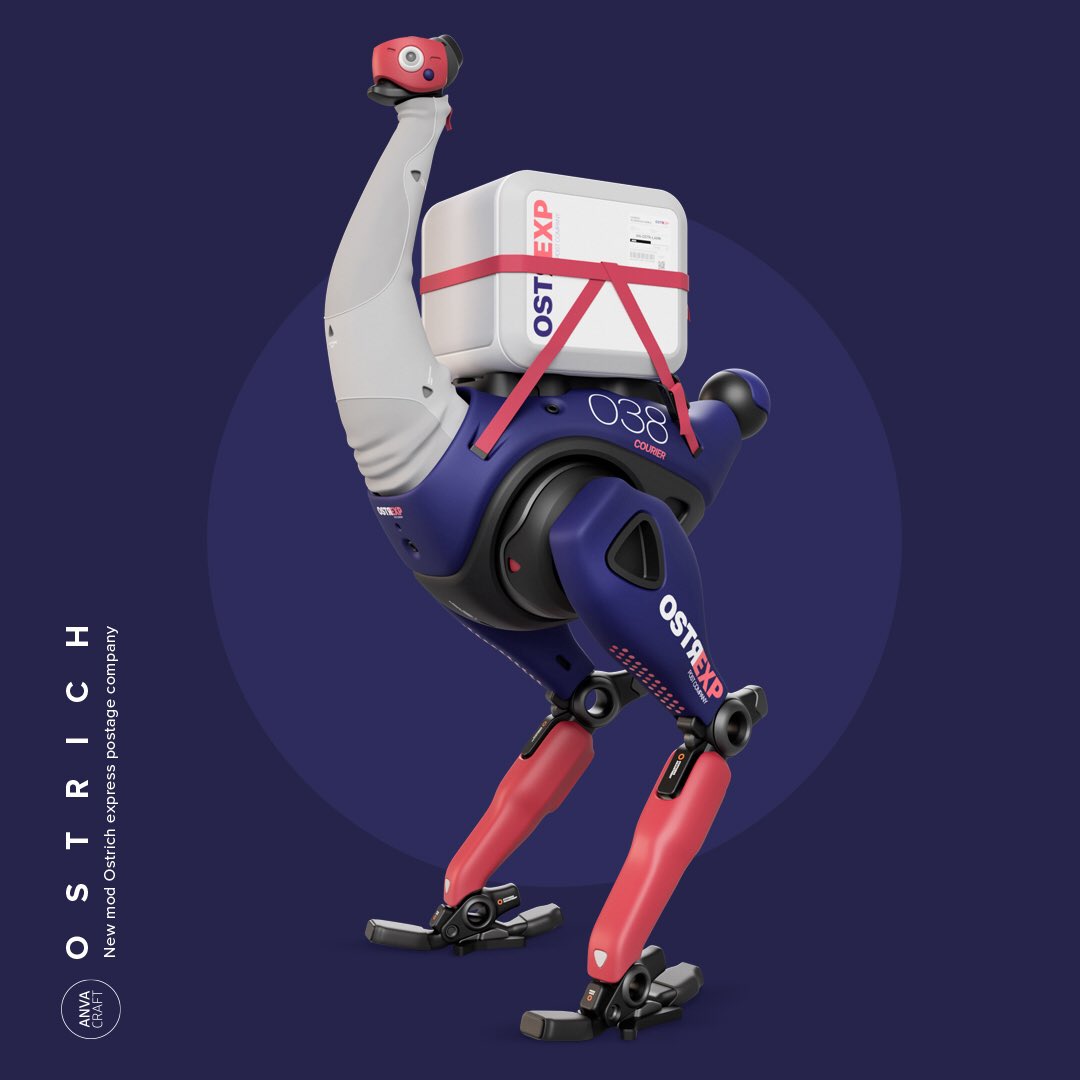 ANVACRAFT's tweet photo. New mod with utilitary trunk for Ostrich Express
#anvacraft #ostrich #mecha #robot #conceptdesign #concept #design #fusion360 #3d #3dmodeling #3dconstructing #hardsurface #robotdesign #render #conceptdesigner #3ddesigner #hardsurfacemodeling #3ddesign #toy #toydesign #toydesigner https://t.co/NqtSuBZwfm