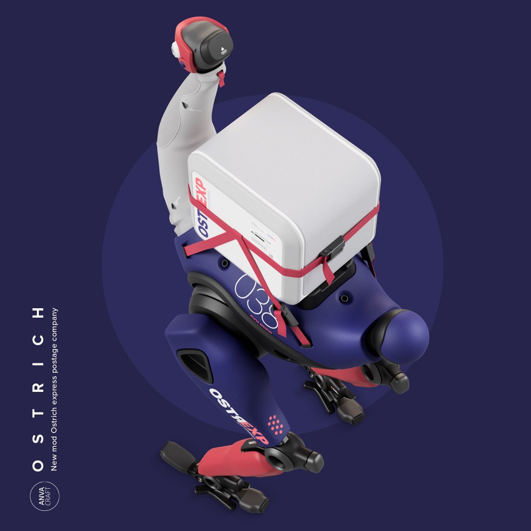 ANVACRAFT's tweet photo. New mod with utilitary trunk for Ostrich Express
#anvacraft #ostrich #mecha #robot #conceptdesign #concept #design #fusion360 #3d #3dmodeling #3dconstructing #hardsurface #robotdesign #render #conceptdesigner #3ddesigner #hardsurfacemodeling #3ddesign #toy #toydesign #toydesigner https://t.co/NqtSuBZwfm