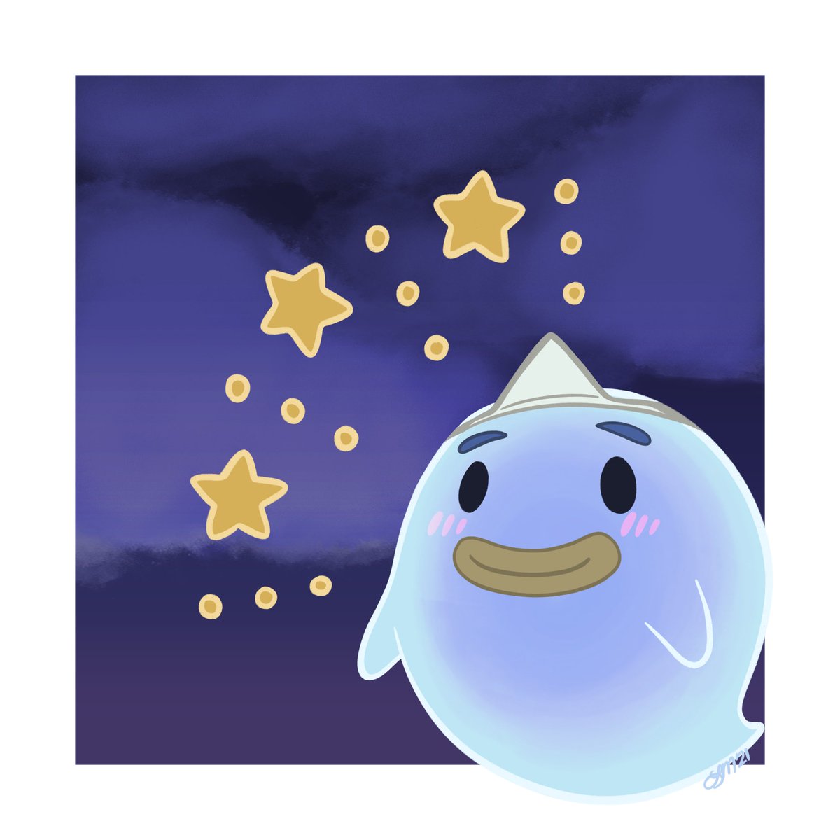 lizzidraws's tweet photo. Hi here’s the full Wisp piece from last night ✨✨✨ #AnimalCrossing #AnimalCrossingNewHorizions #acnh #acnhwisp #wisptheghost #digitalart https://t.co/Oy7oHvtAqV