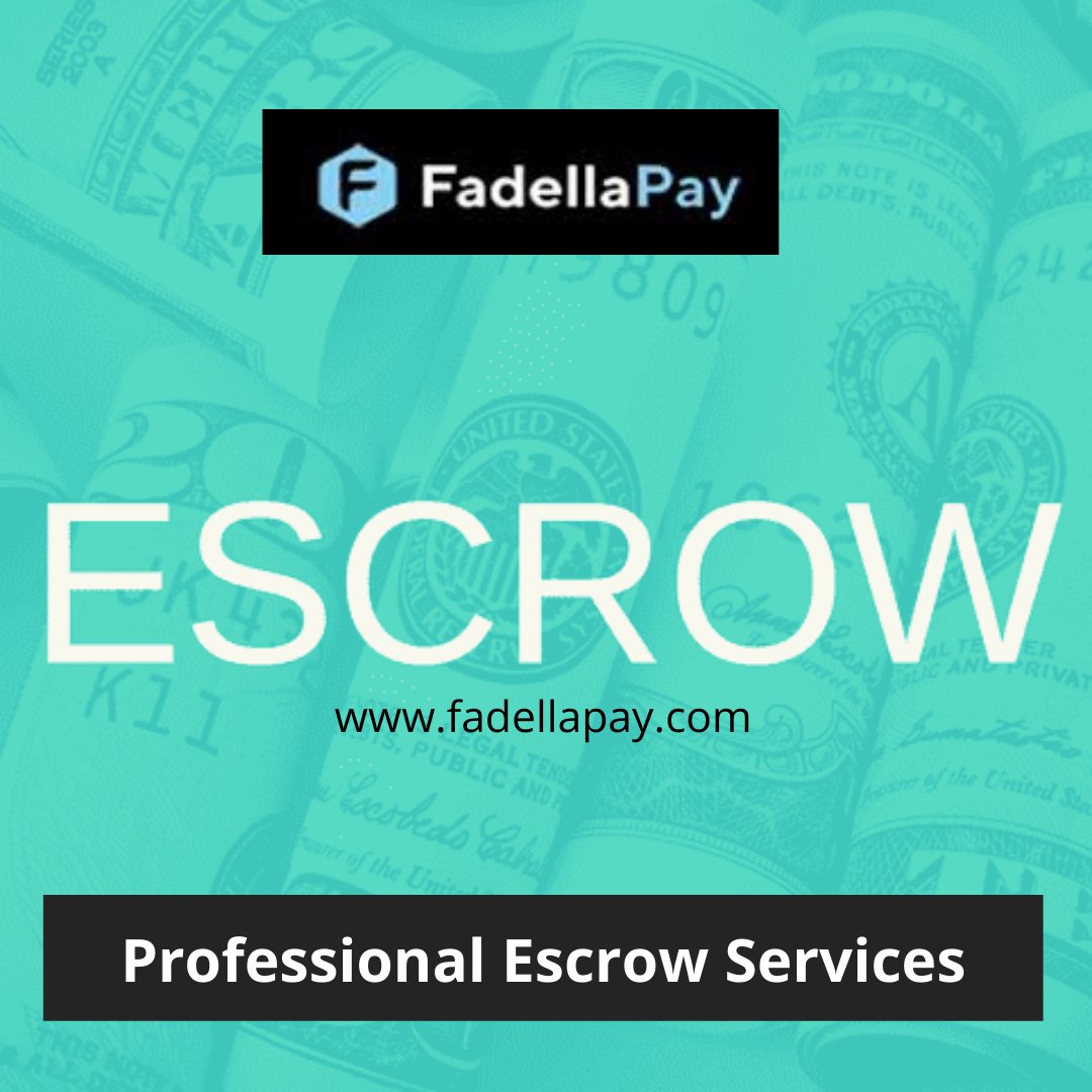 fadellapay's tweet photo. Professional Escrow Services 
Visit:https://t.co/6ATucy4UHO
#fadellapay #secure #payments #safetransation #escrow #safepayments https://t.co/uPCNhwufO5