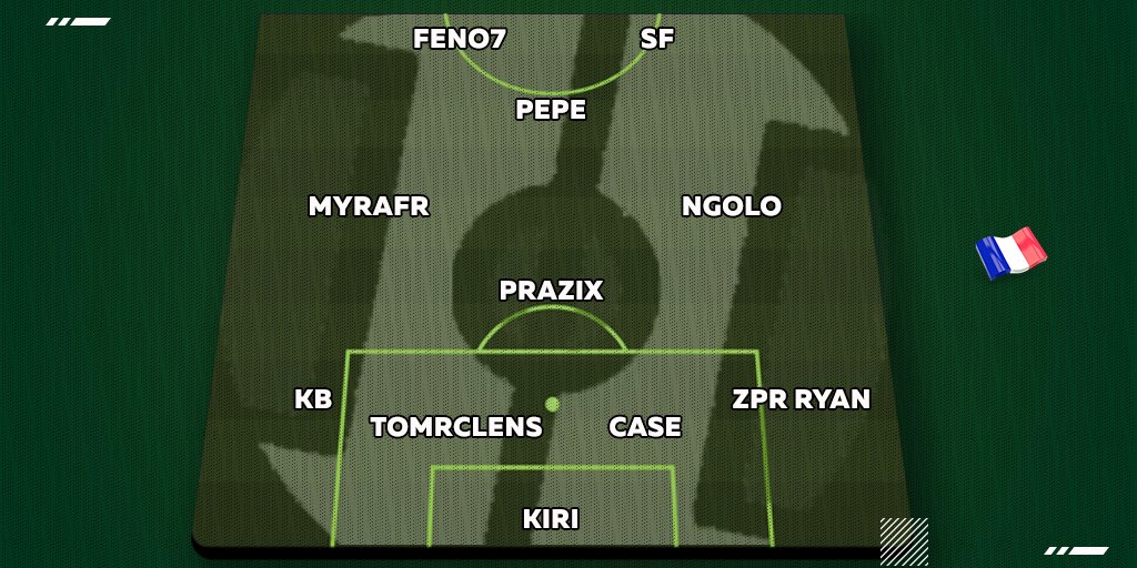 🏆 Coupe du monde spécial <a href="/eSportFA_FR/">ESPORT FOR ASSOCIATIONS</a> ce soir. 

Voici l’équipe de France gérer par <a href="/xCaseee_/">Câsé ⭐</a> 

❤️Like si tu pense que l’équipe ira loin ⚽️