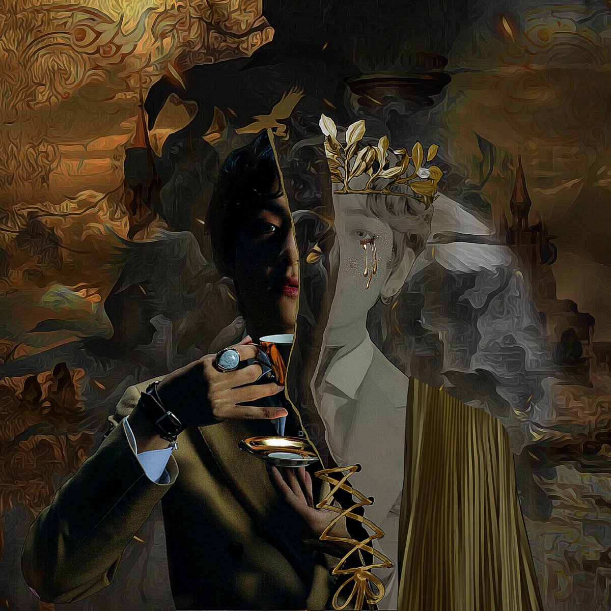 VMlNE95's tweet photo. this is such a random edit. it comes from an inexplicable void that means nothing and never will. i neither know what this means nor do i want to. 

#BTS #BTSV #TAEHYUNG #btsfanart https://t.co/RIg8rKCQhA