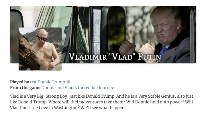 Storium's tweet photo. Donald Trump has been permanently banned from Storium. We are leaving up his stories, for historical reference. https://t.co/Ciiz06g4FM
