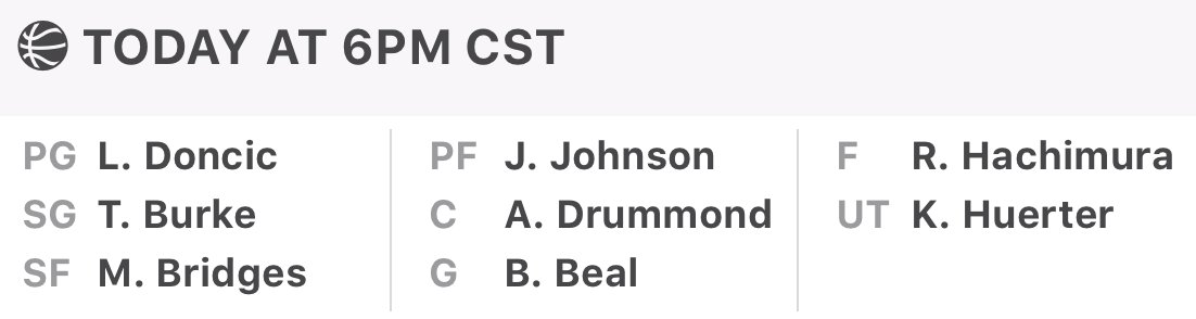TheGolfMack's tweet photo. 🏀Highest Projected Scoring #DraftKings CASH Lineup🏀
#NBA #dknation #DFS #FantasyBasketball #DFSlineups #dksportsbook #dklineup #NBAPicks #ESPNNBA #freelineup #freepick #expertpicks https://t.co/2gSMxeBklD
