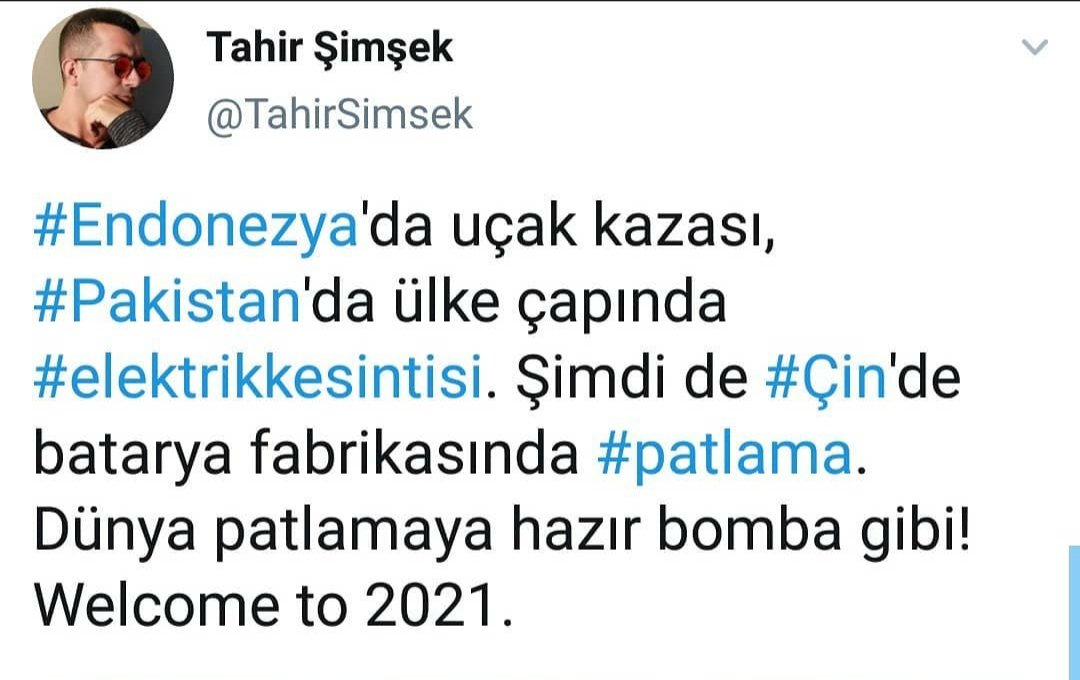 Kötü günler bitti ilerde daha kötü günler var
#Welcome2021