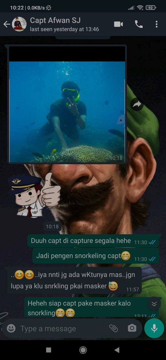 Candaan terakhir dari capt afwan, dari mulai ngajak snorkling bareng di Ternate, sampai kemarin di kantor melambaikan tangan untuk pamit terbang. Ternyata lambaian tanganmu menjadi salam penghormatan terkahir capt. Terimakasih untuk segala ajaran kebaikannya capt, Rest In Peace.