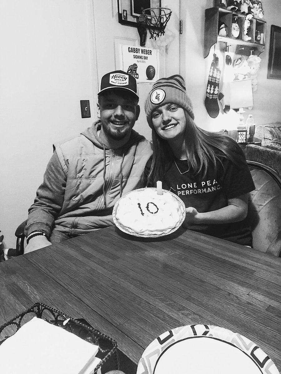 GabCromwell's tweet photo. Lil celebration pie with my fave guy💕Getting through 10 surgeries/procedures &amp; praying that there will be no more. Thank you to everyone who has been praying &amp; rooting for me! Especially recently! You guys mean so much to me &amp; I’m ready to continue the fight till I beat it💪🏼❤️ https://t.co/kXS9lK1n0v