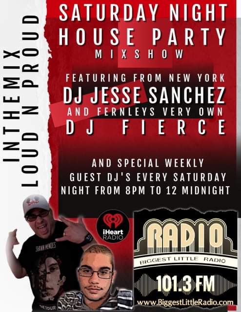 DJFierceNV's tweet photo. Get ready party people & #fiercefanatics! The SATURDAY NIGHT HOUSE PARTY is under way with @DJJessesanchez from NEW YORK & myself 8PM-12AM PST only on https://t.co/J6BQOuGJqg & 101.3 FM π» https://t.co/bBglO7XWrP