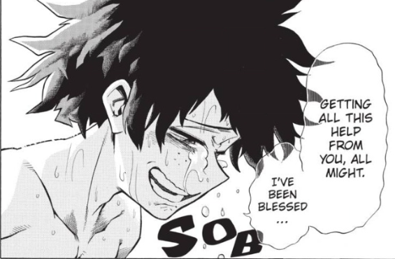 Mirio was introduced to hammer home that Deku didn't feel worthy of One For All. He has stated numerous times he feels blessed instead of feeling like he has earned this power, and even tried giving it up to Mirio. You can see him begin to work to accept this in JT and beyond.