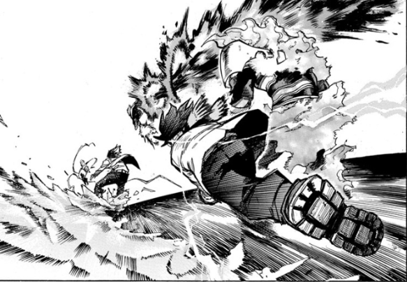 He has grown vastly more confident in his abilities. He's able to react to situations extremely quickly, and knows his limits. He also has no qualms butting into the Todoroki family drama, you can tell he feels determined to. This is a complete 180 from timid, shy, unsure Deku.