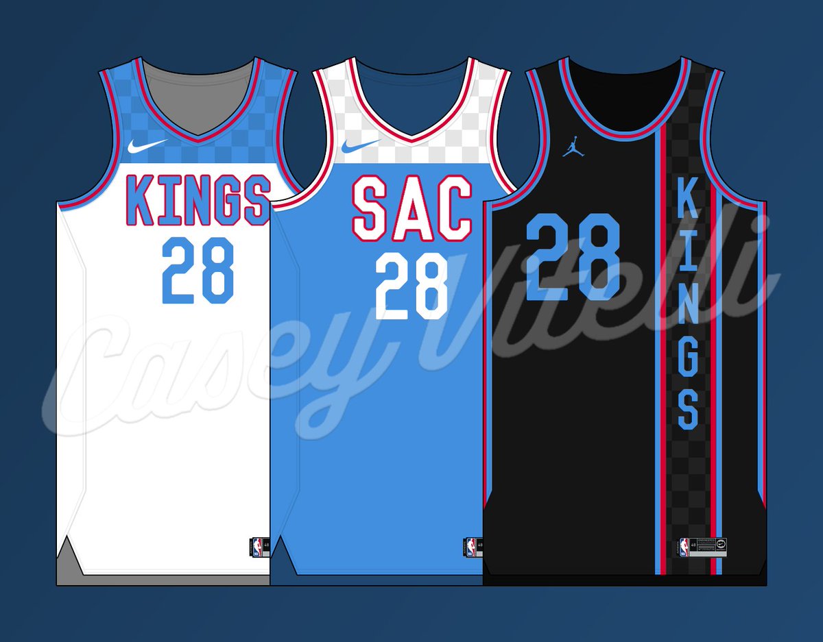 Kings Uni Tracker on X: Very well executed @SacramentoKings City edition  inspired by Old Sac by @caseyvitelli! Love the look of this 👏👏 This is  just one design of a larger project