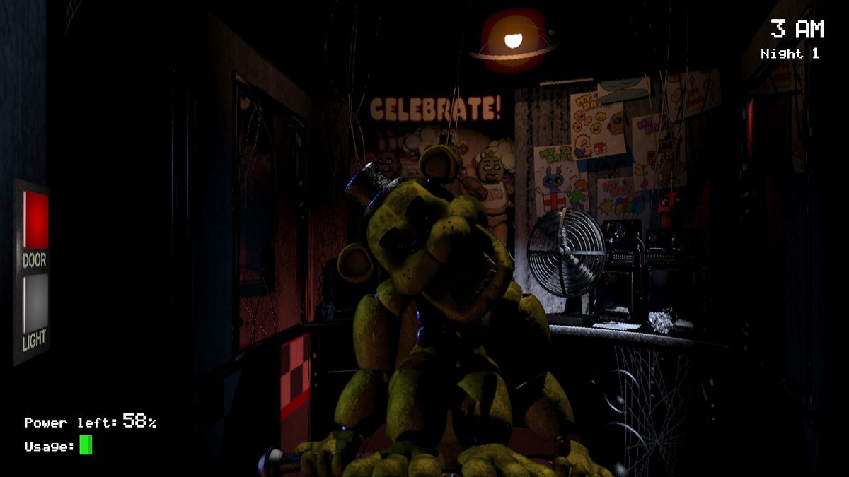 almost just crapped myself getting jumpscared by golden freddy :) #Nintendo...