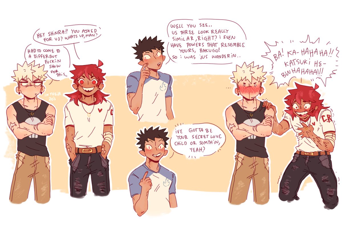 HES NOT WRONG!! 
[#kiribaku #kirishima #bakugoukatsuki #fireforce #shinrakusakabe] 